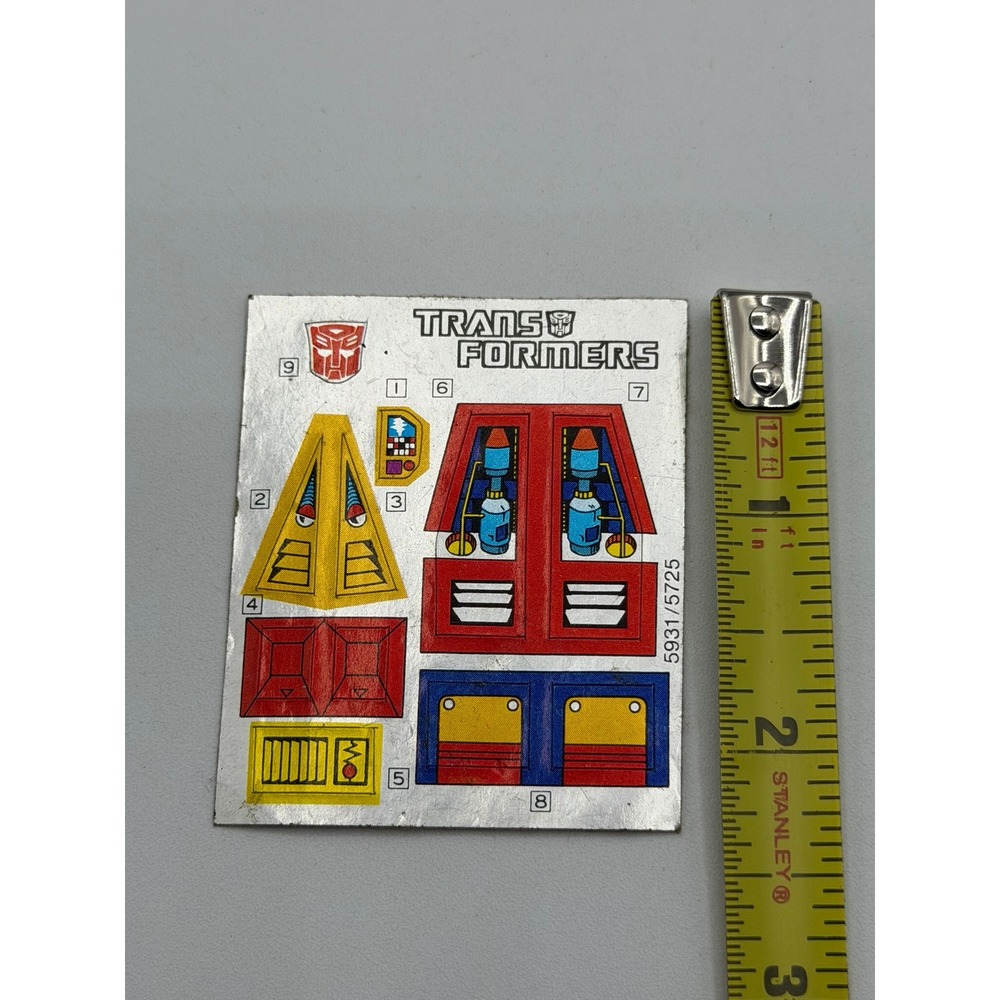 Vintage G1 Transformers Sticker Sheets Autobot Decepticon Foil Decals 5931 5923 - Picture 6 of 11